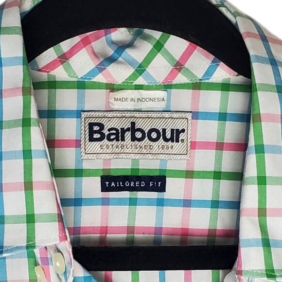 BARBOUR short sleeve checkered Multicolor button down short sleeve S - Picture 4 of 12